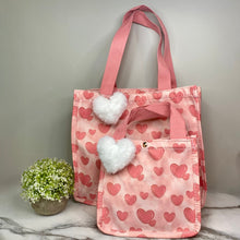 Load image into Gallery viewer, Tote Bag - Heart Light Pink