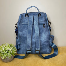 Load image into Gallery viewer, Denim Suede Brooke Backpack + Pouch - PREORDER