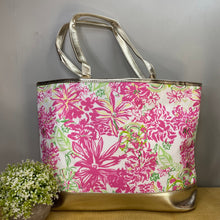 Load image into Gallery viewer, Carry All Bag - Pink Green Floral with Pineapple