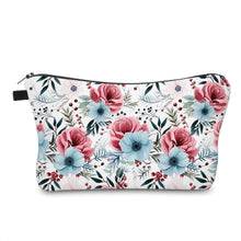Load image into Gallery viewer, Pouch - Floral Cranberry & Blue