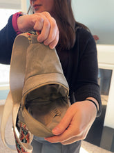 Load image into Gallery viewer, Sling Bag - Denim Suede - Front Zip