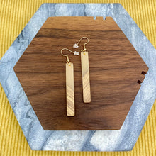 Load image into Gallery viewer, Dangle Earring - Wood & Acrylic - Rectangle