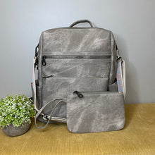 Load image into Gallery viewer, Denim Suede Brooke Backpack + Pouch - PREORDER