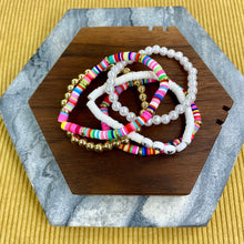Load image into Gallery viewer, Bracelet Pack - Clay & Gold Bead - Love