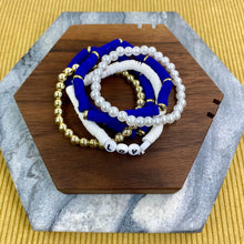 Load image into Gallery viewer, Bracelet Pack - Clay & Gold Bead - Love