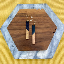 Load image into Gallery viewer, Dangle Earring - Wood & Acrylic - Rectangle