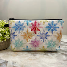 Load image into Gallery viewer, Pouch - Christmas Snowflake on White