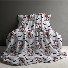 Load image into Gallery viewer, Blanket - Halloween - Reading Book Ghost Teacup - PREORDER