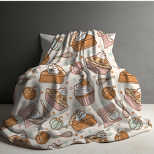 Load image into Gallery viewer, Blanket - Halloween - Fall Cake Pie Baking - PREORDER