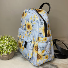 Load image into Gallery viewer, Mini Backpack - Sunflower Light Blue