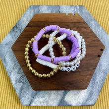 Load image into Gallery viewer, Bracelet Pack - Clay & Gold Bead - Love
