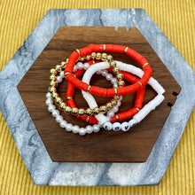 Load image into Gallery viewer, Bracelet Pack - Clay & Gold Bead - Love