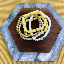 Load image into Gallery viewer, Bracelet Pack - Clay & Gold Bead - Love