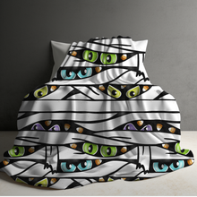 Load image into Gallery viewer, Blanket - Halloween - Mummy Spooky Eyes - PREORDER