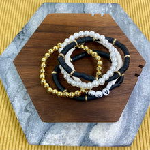 Load image into Gallery viewer, Bracelet Pack - Clay & Gold Bead - Love