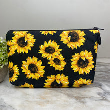 Load image into Gallery viewer, Pouch - Sunflowers on Black