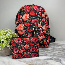 Load image into Gallery viewer, Mini Backpack, Pouch, & Mini Pouch Bundled Set - Embroidery Rose Floral