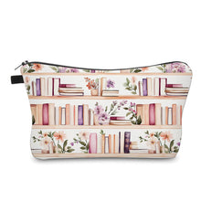 Load image into Gallery viewer, Pouch - Book Bookshelf White Lavender