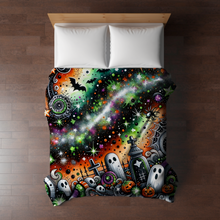 Load image into Gallery viewer, Blanket - Halloween - Green Orange Swirl - PREORDER