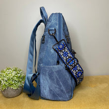 Load image into Gallery viewer, Denim Suede Brooke Backpack + Pouch - PREORDER