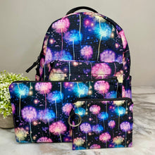 Load image into Gallery viewer, Mini Backpack, Pouch, & Mini Pouch Bundled Set - Rainbow Dandelion