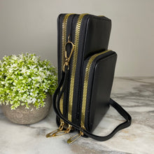 Load image into Gallery viewer, Ivy Crossbody Wallet + Purse - Black