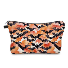 Load image into Gallery viewer, Pouch - Halloween - Bats Black Orange