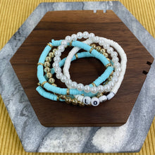 Load image into Gallery viewer, Bracelet Pack - Clay & Gold Bead - Love