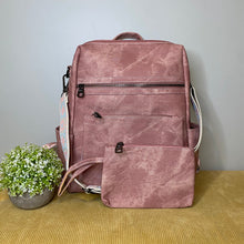 Load image into Gallery viewer, Denim Suede Brooke Backpack + Pouch - PREORDER
