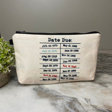 Load image into Gallery viewer, Pouch - Book, Library Due Date