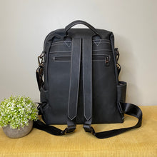 Load image into Gallery viewer, Denim Suede Brooke Backpack + Pouch - PREORDER