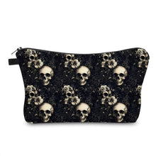 Load image into Gallery viewer, Pouch - Black Floral Skull