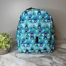 Load image into Gallery viewer, Mini Backpack - Teal Floral Bee