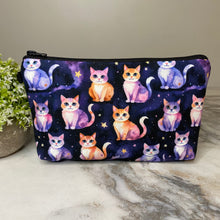 Load image into Gallery viewer, Pouch - Cats Orange Purple Galaxy