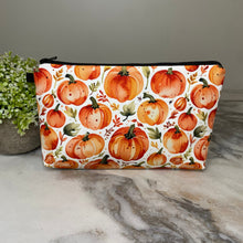 Load image into Gallery viewer, Pouch - Leaves & Pumpkins Watercolor