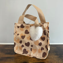 Load image into Gallery viewer, Tote Bag - Heart Brown + Tan
