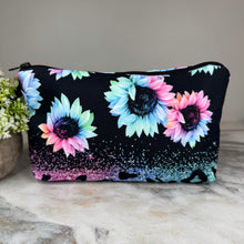 Load image into Gallery viewer, Pouch - Sunflower Purple Pink Mint Rainbow Glitter