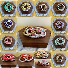 Load image into Gallery viewer, Bracelet Pack - Clay & Gold Bead - Love