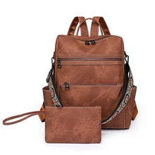 Load image into Gallery viewer, Denim Suede Brooke Backpack + Pouch - PREORDER