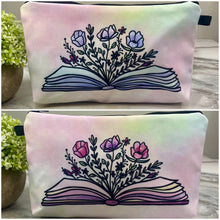 Load image into Gallery viewer, Pouch - Book Floral (Front & Back)