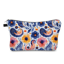 Load image into Gallery viewer, Pouch - Floral Paisley Blue