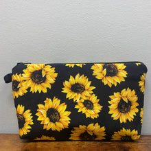 Load image into Gallery viewer, Pouch - Sunflowers on Black