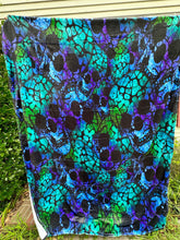 Load image into Gallery viewer, Blanket - Halloween - Blue Green Skulls - PREORDER