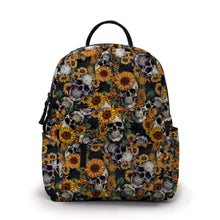 Load image into Gallery viewer, Mini Backpack - Skull Sunflower