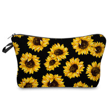 Load image into Gallery viewer, Pouch - Sunflowers on Black