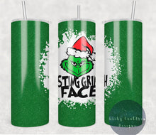 Load image into Gallery viewer, Grinch | Christmas | Resting Grinch Face 20oz Insulated Tumbler