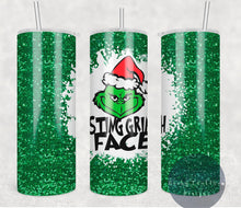 Load image into Gallery viewer, Grinch | Christmas | Resting Grinch Face 20oz Insulated Tumbler
