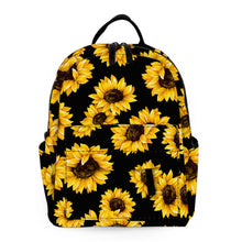 Load image into Gallery viewer, Mini Backpack - Sunflower On Black