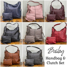 Load image into Gallery viewer, Bailey Handbag & Clutch - 2 Piece Set