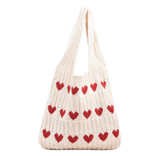 Load image into Gallery viewer, Heart Tote Bag - Knit Sweater
